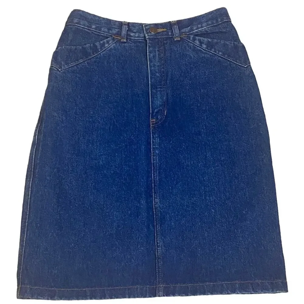 Vintage GAP Dark Blue Denim Pencil Skirt